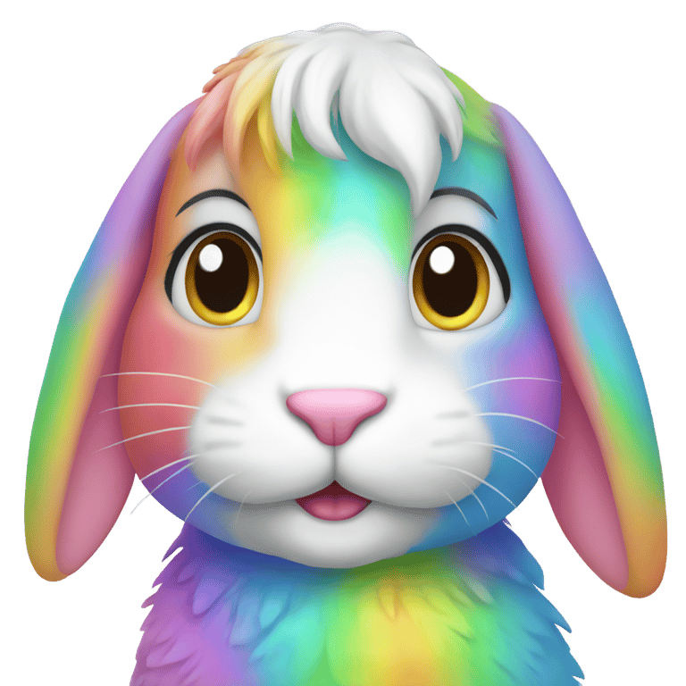 genmoji: rainbow bunny