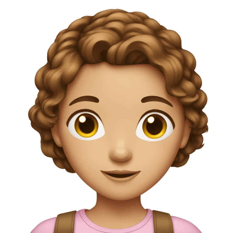 genmoji: GIRL WITH BROWN HAIR