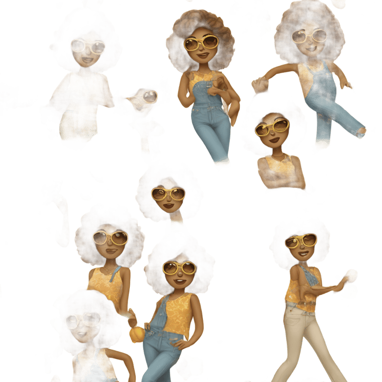 genmoji: 70s cool girl