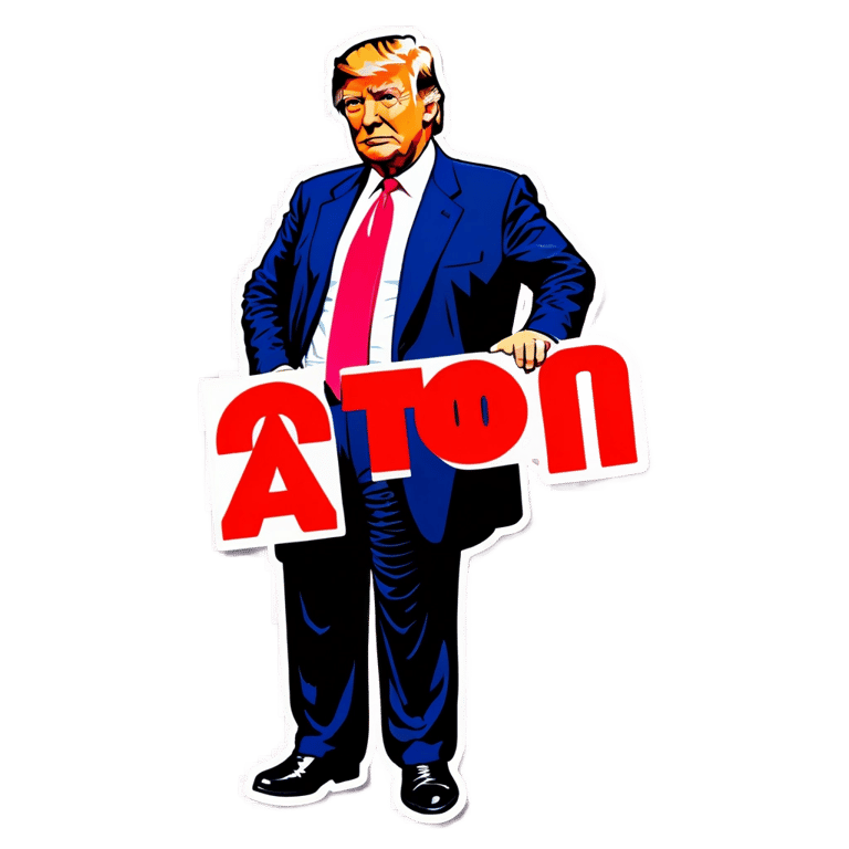 絵文字：Donald Trump with a 100% sign