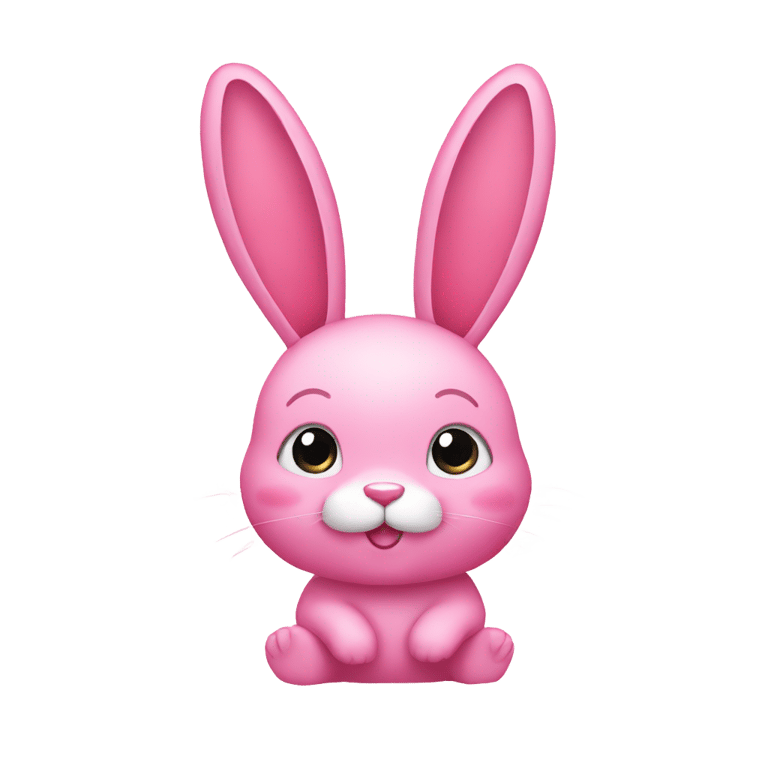 genmoji: Draw a pink bunny