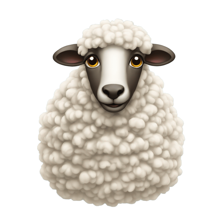 genmoji: a paech cross between a sheep