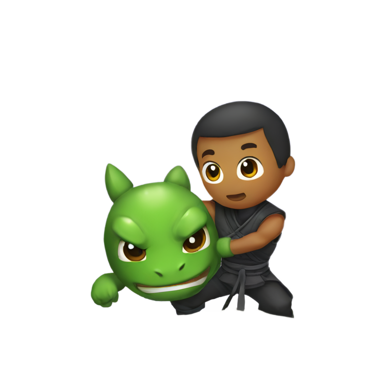 genmoji：忍者战斗盾牌龙