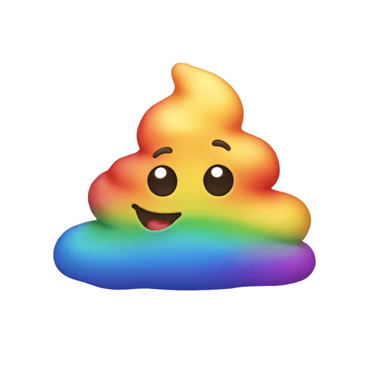 genmoji: A rainbow poop