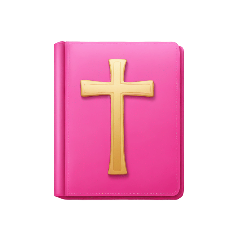 genmoji: Pink bible and cross