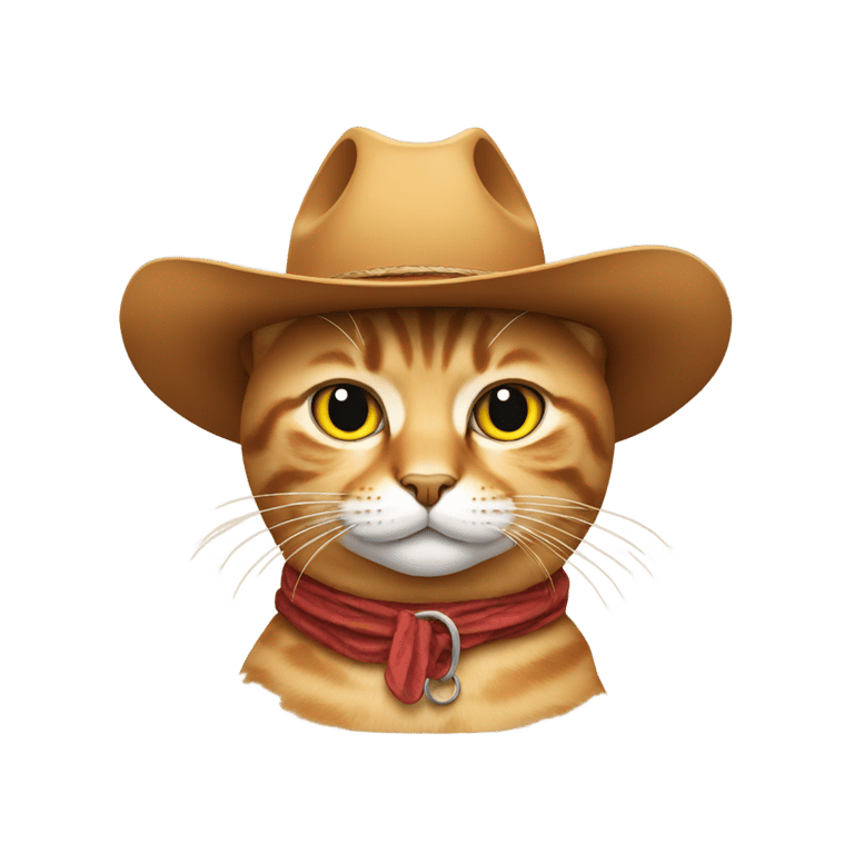 genmoji: cat with cowboy hat