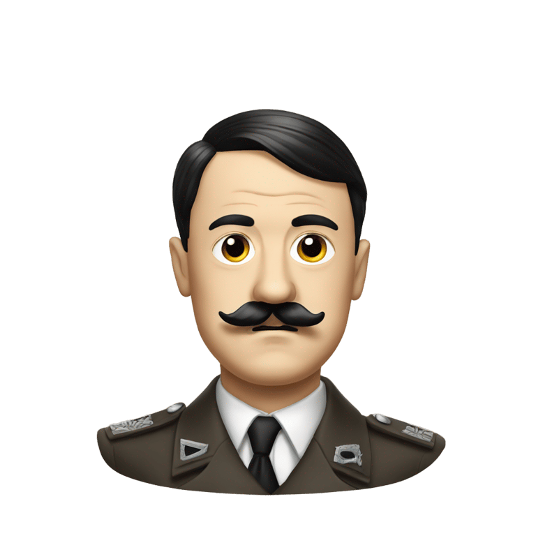 genmoji：adolf hitler with his signature mustache