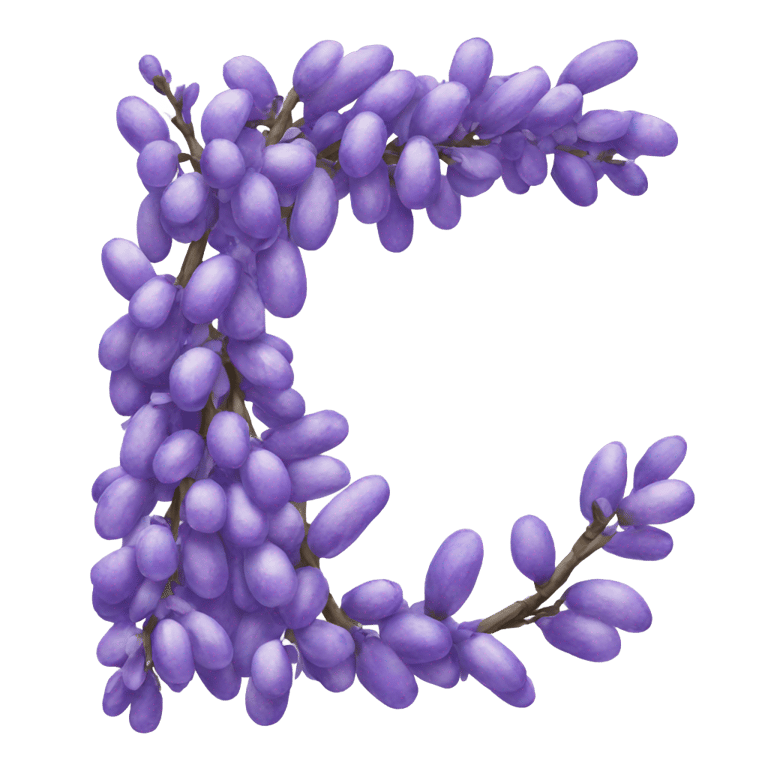 genmoji: Letter w made out of wisteria paint