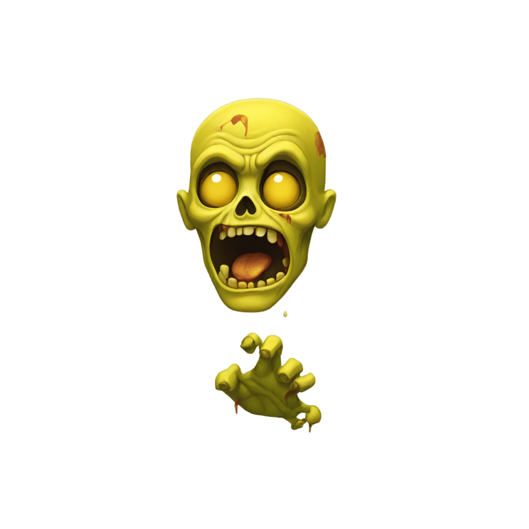 genmoji: A yellow zombie emoji