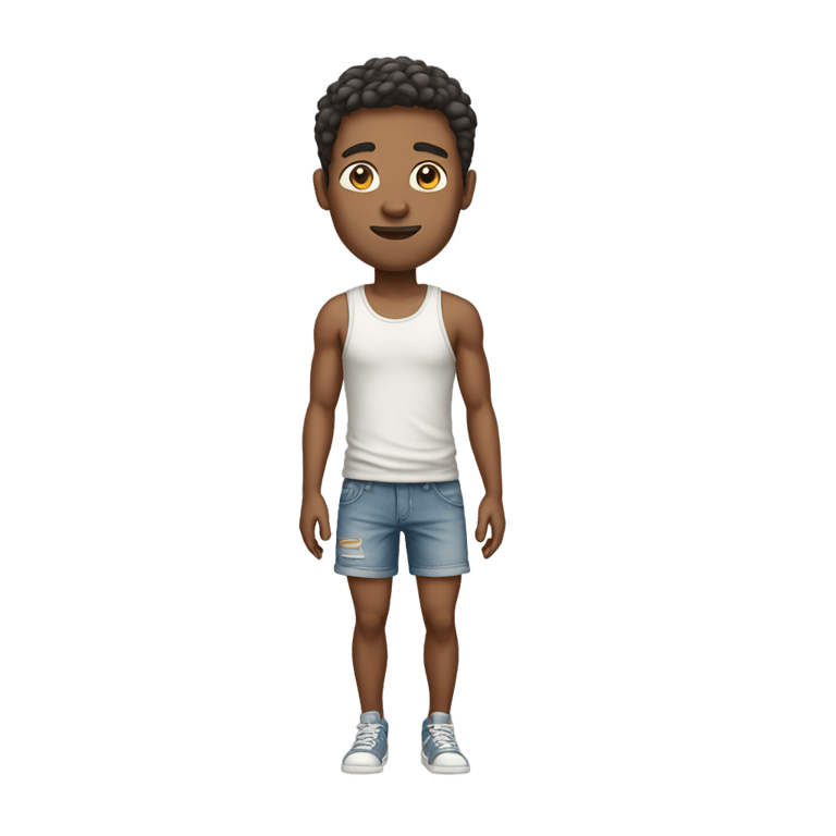 genmoji: men wearing shorts