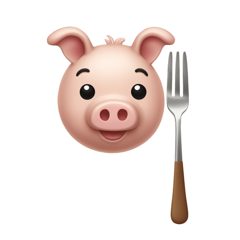 genmoji: pork on fork