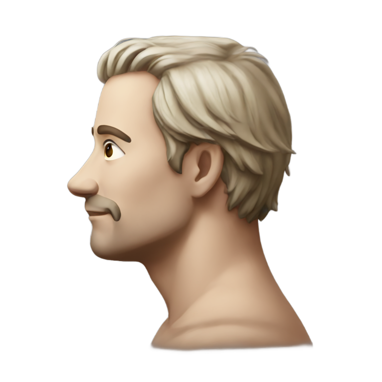 genmoji: clotheless man sideview