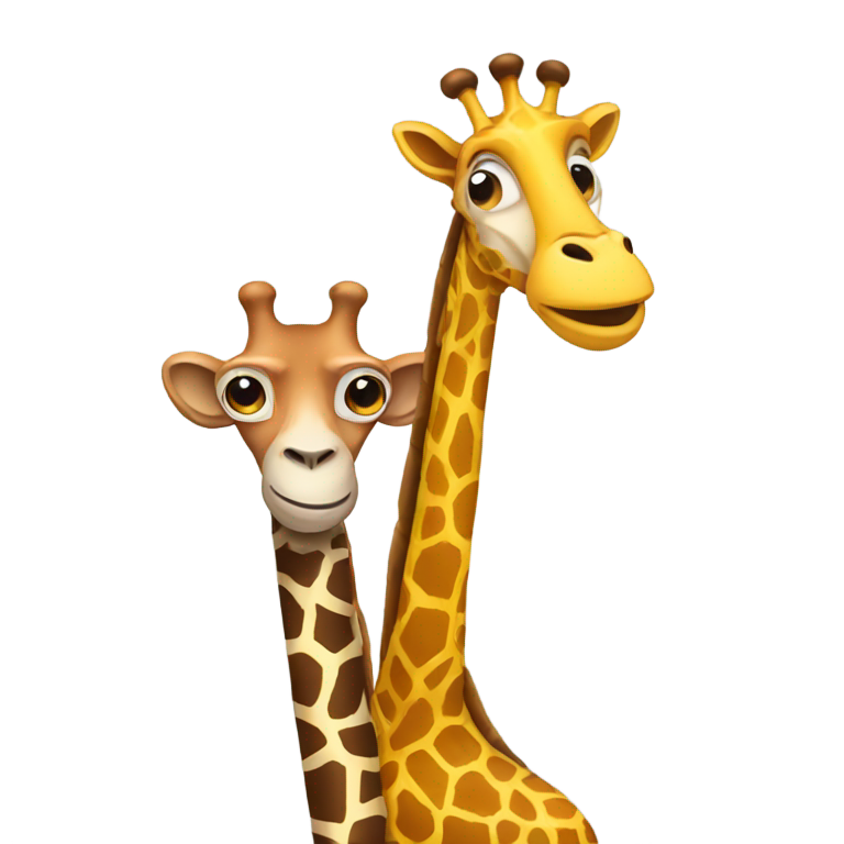 genmoji: Monkey and Giraffe