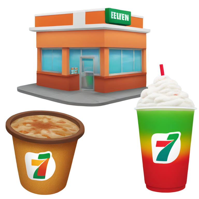 genmoji: 7 eleven slurpee