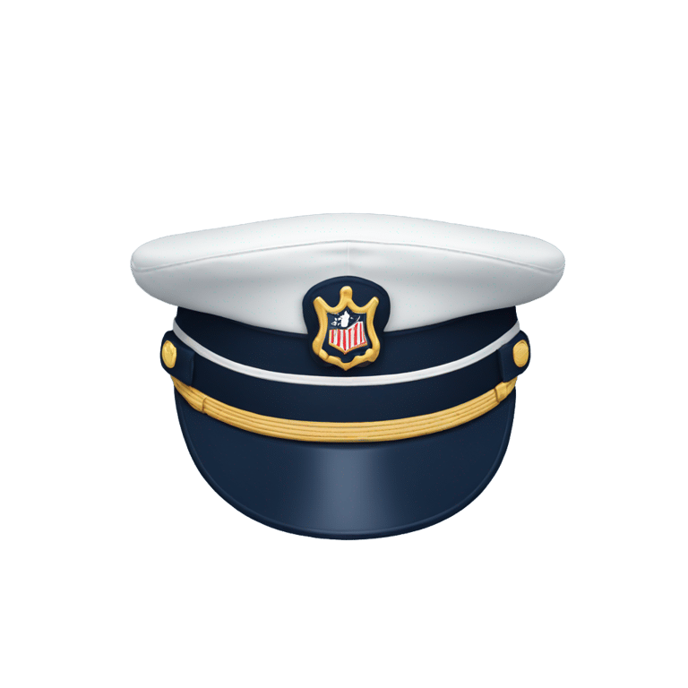 絵文字：Navy officer cap with Yankees logo