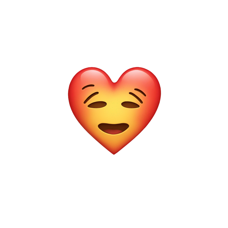 genmoji: A kissing emoji that’s head is shaped like a heart