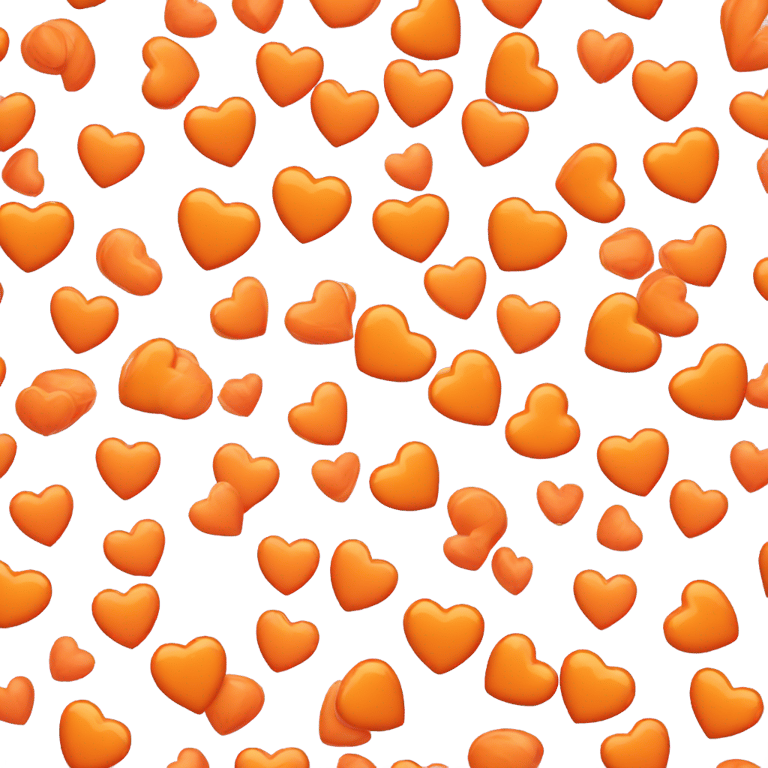 genmoji: A orange heart-shaped sugar candy