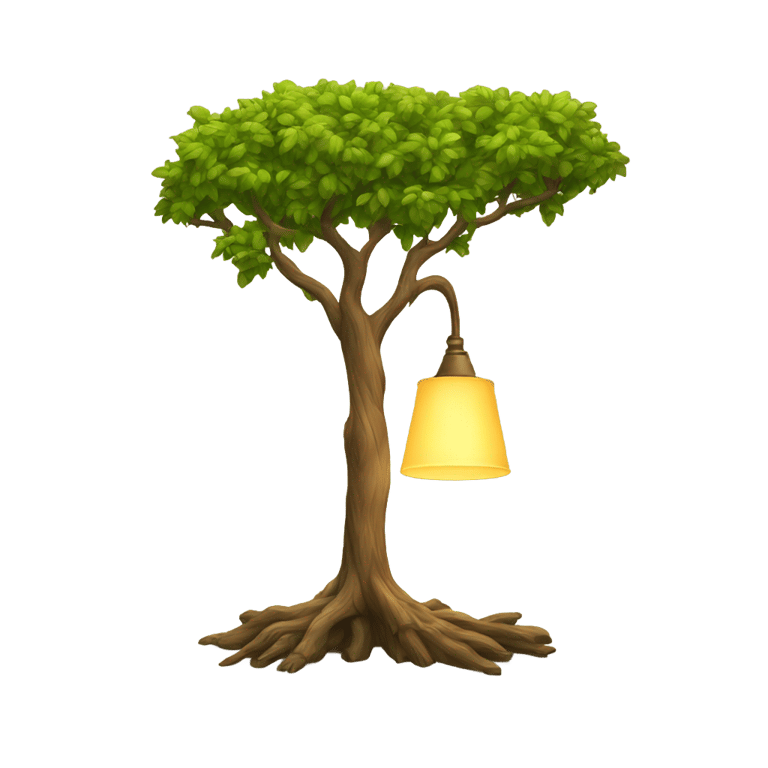 genmoji: Tree and a lamp