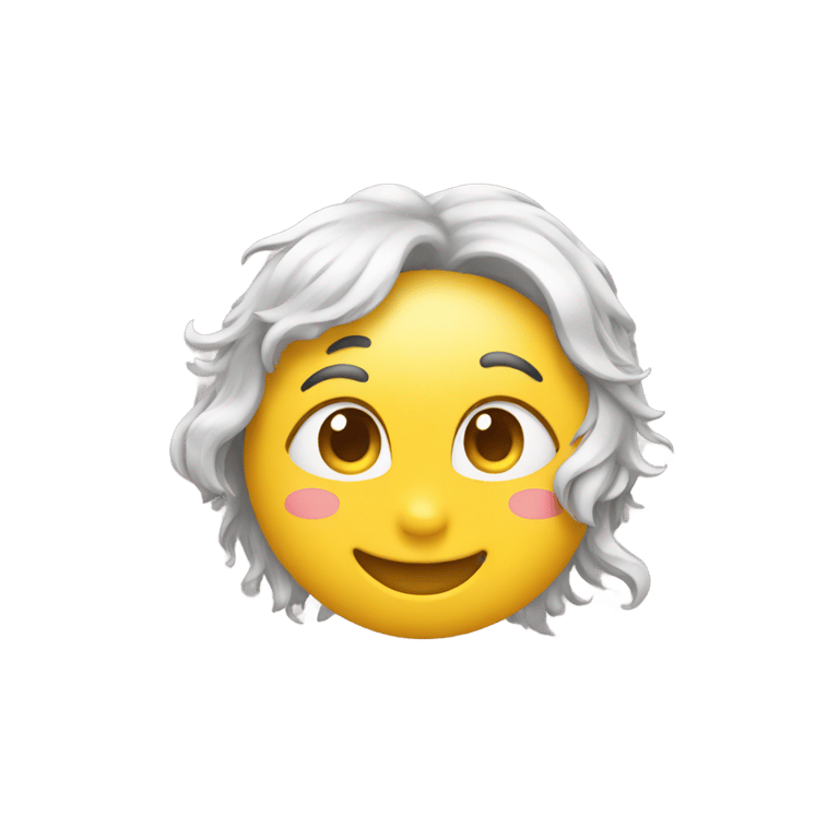 genmoji: Happy blushing emoji yellow