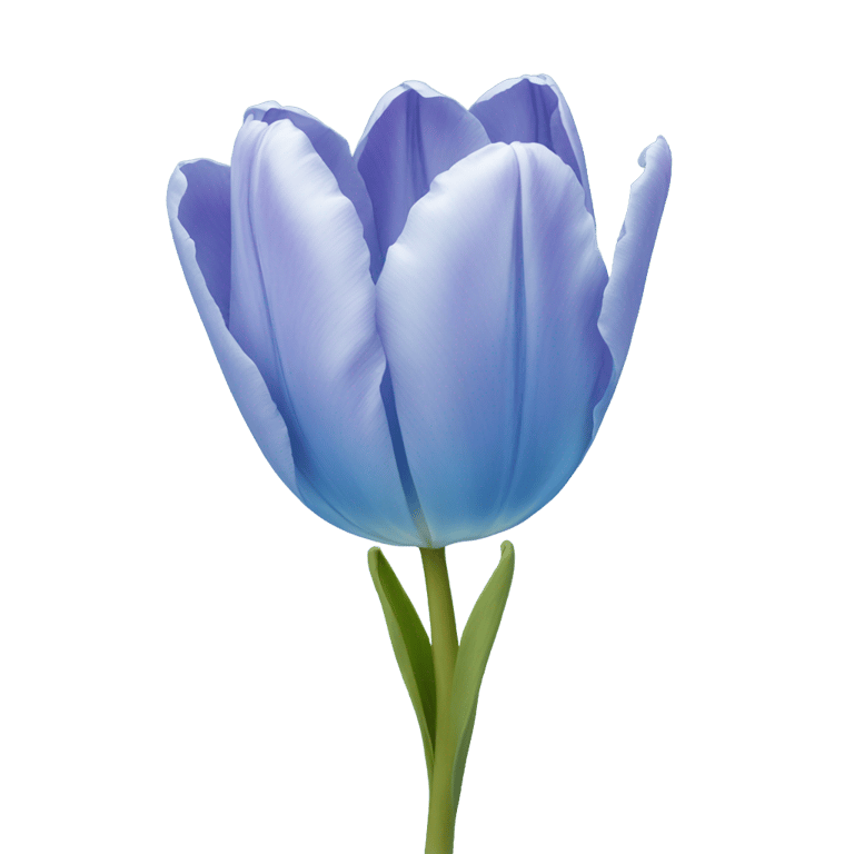 genmoji: one sky blue tulip