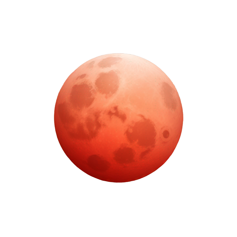 genmoji : Une lune ROUGE ÉCLATANTE