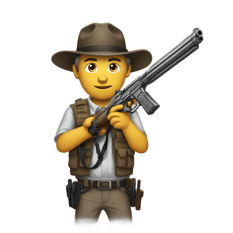 genmoji: A gun holding a gun holding a gun holding a gun holding a gun repeating