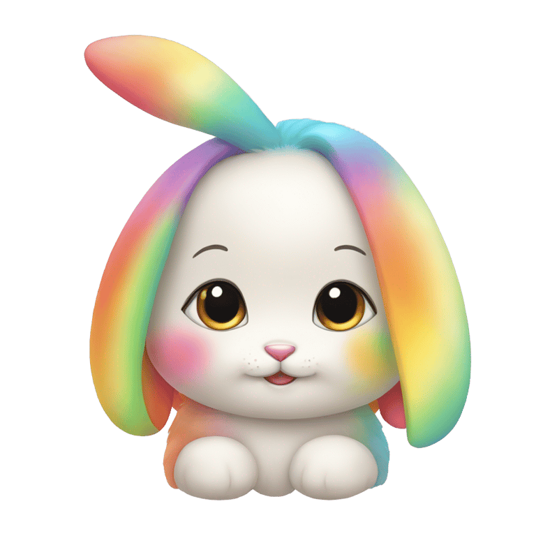 genmoji: rainbow cute Bunny