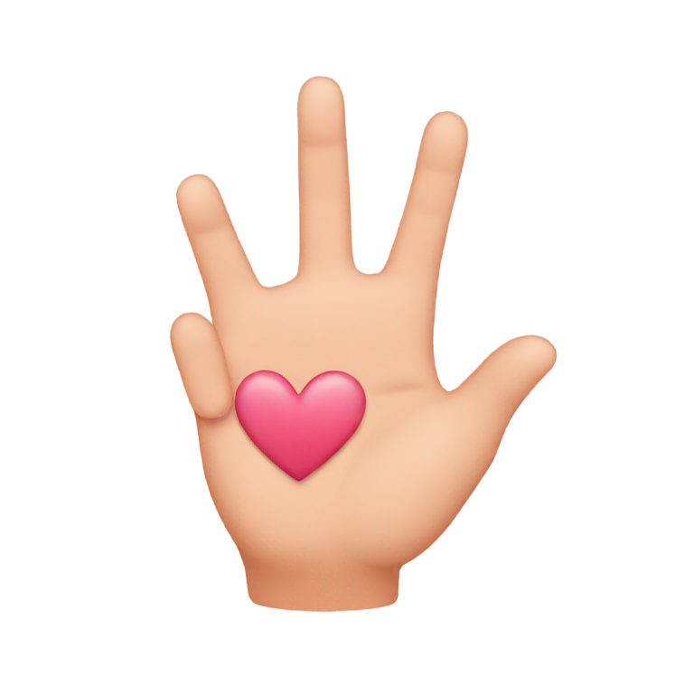 genmoji: A heart finger