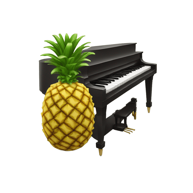 genmoji : Piano made of a pineapple