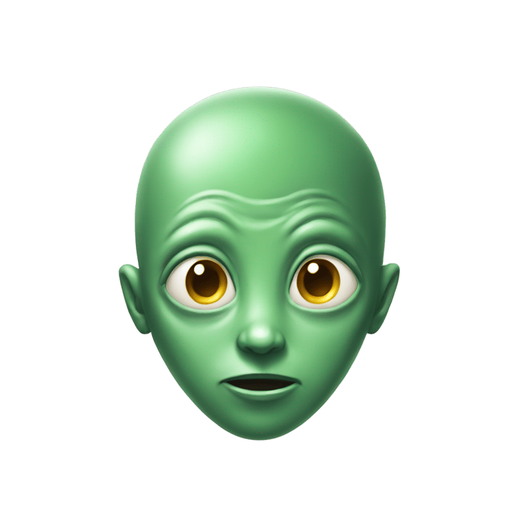 genmoji: An alien with an brilliant in his forehead