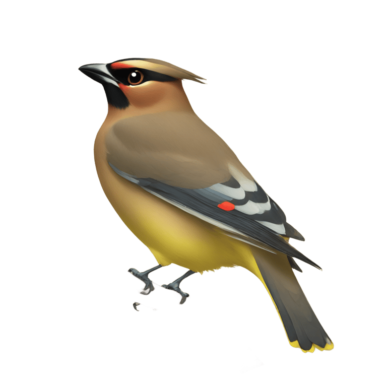 genmoji：Cedar Waxwing