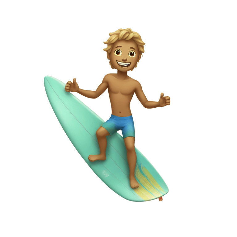 genmoji: Happy surfer