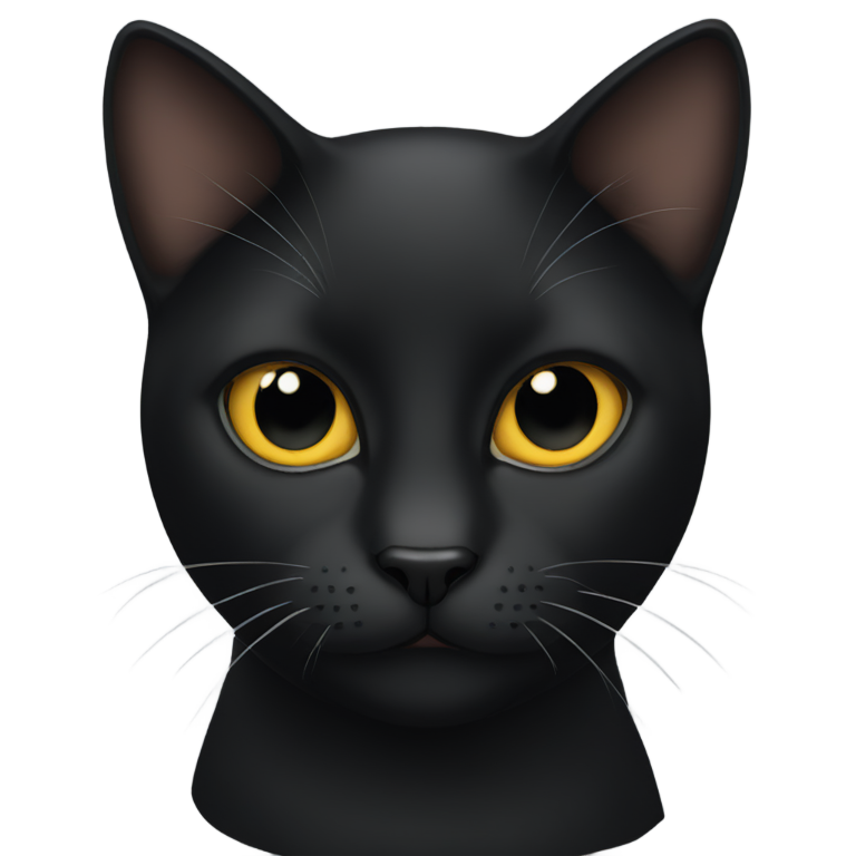 genmoji: Black cat face