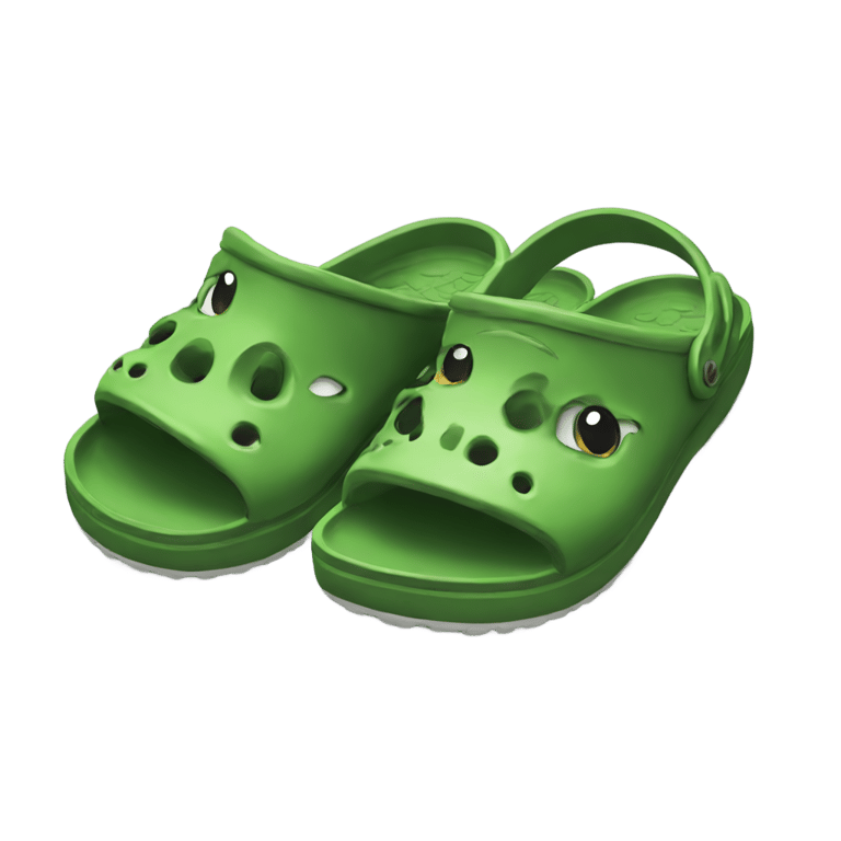 genmoji: crocs slides