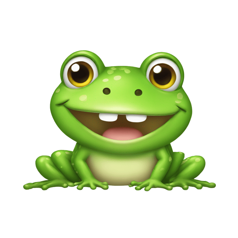 genmoji: a happy frog