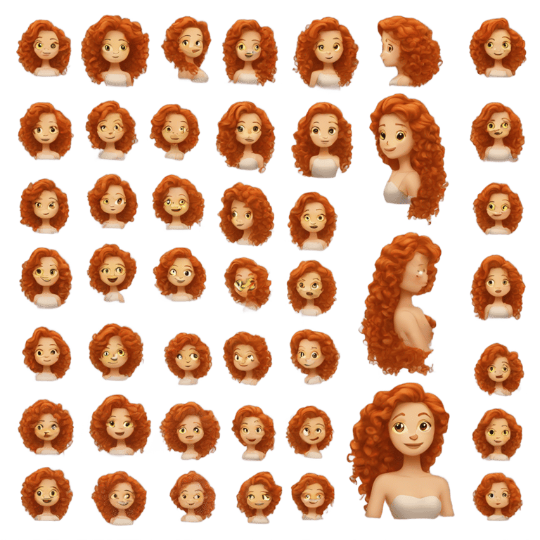 genmoji: Ginger princess with soft curls