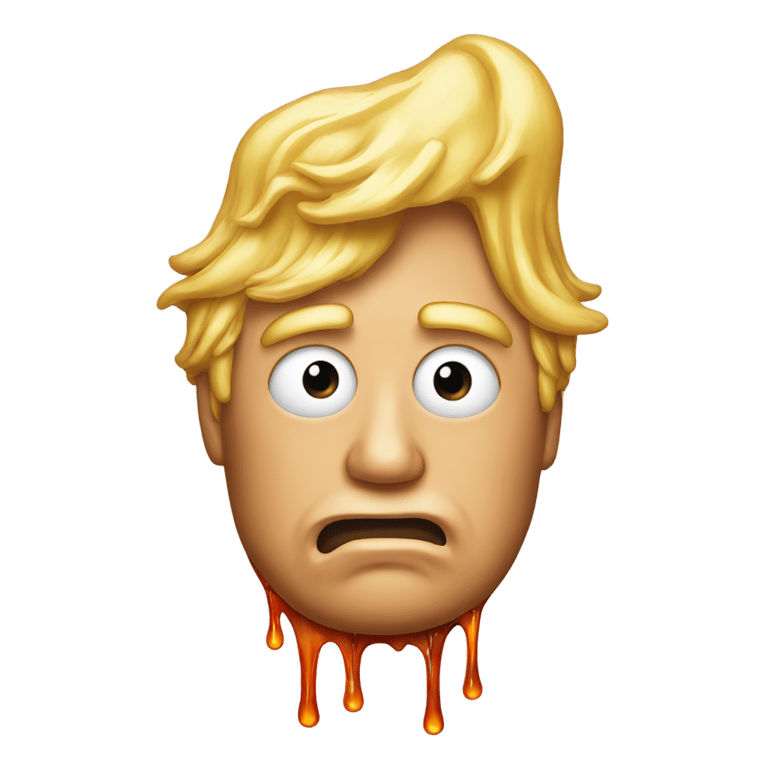 genmoji: Donald Trump Melting