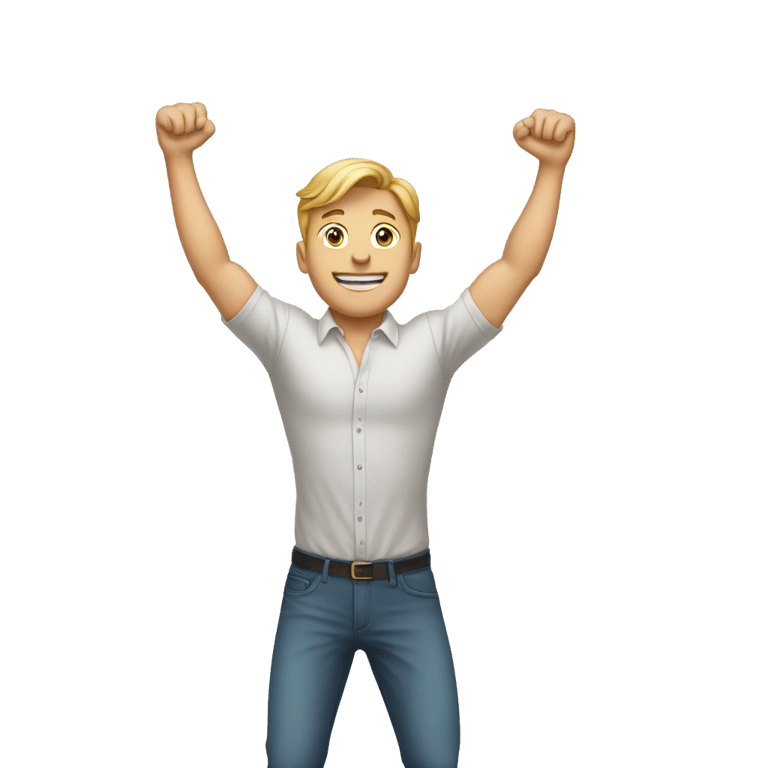 genmoji: white man in lifting up shirt