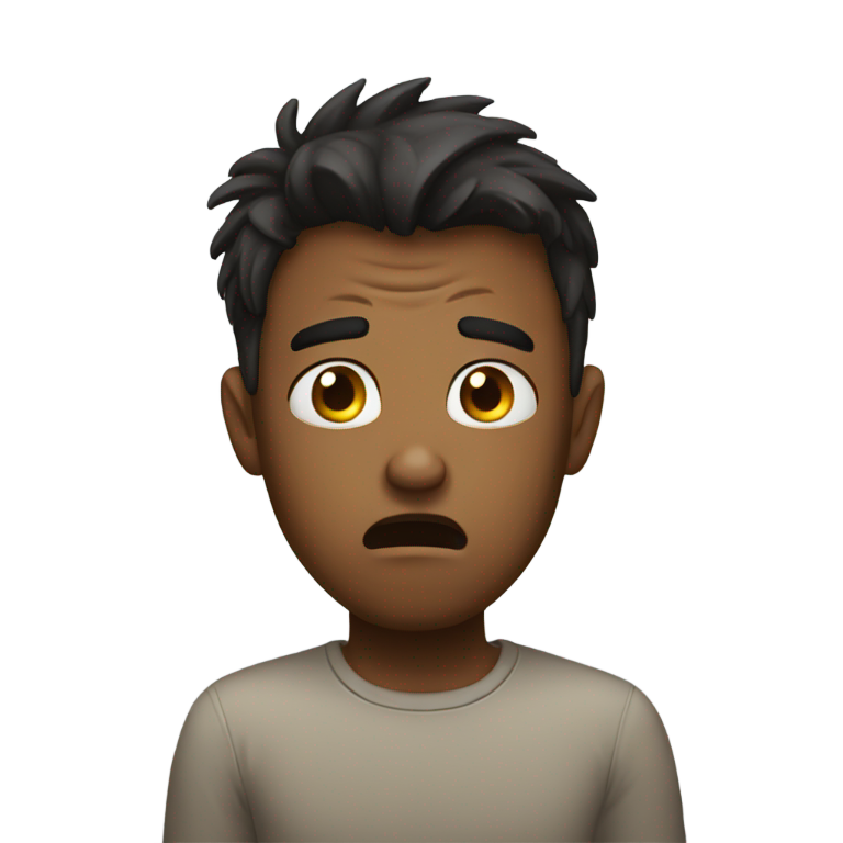 genmoji: Tired and scared