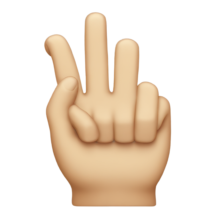 genmoji: ipad with a middle finger