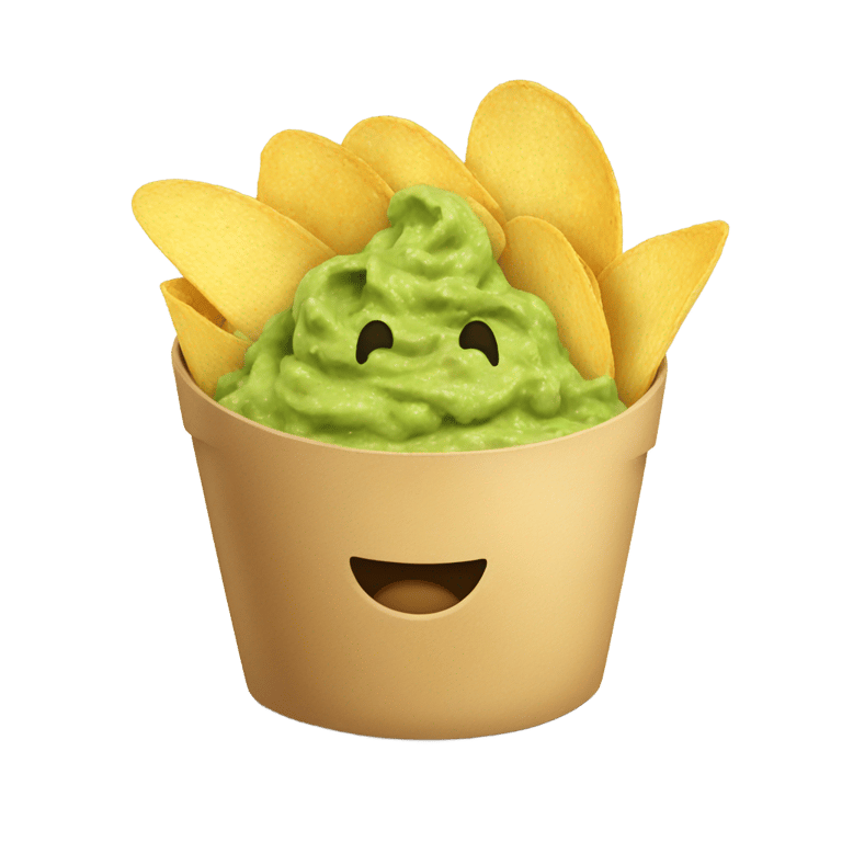 genmoji: Chips and guacamole