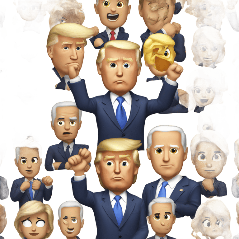 genmoji: 0% Joe Biden 100% Donald Trump