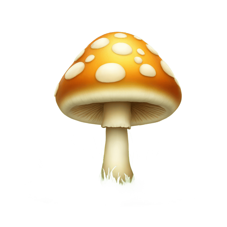 genmoji: Cute mushrooms on grass