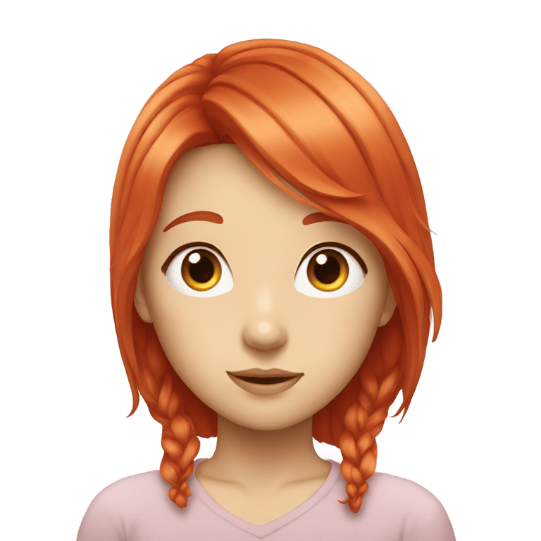 genmoji: Red haired girl that looks like anime character