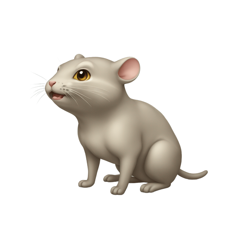 genmoji: Naked molerat