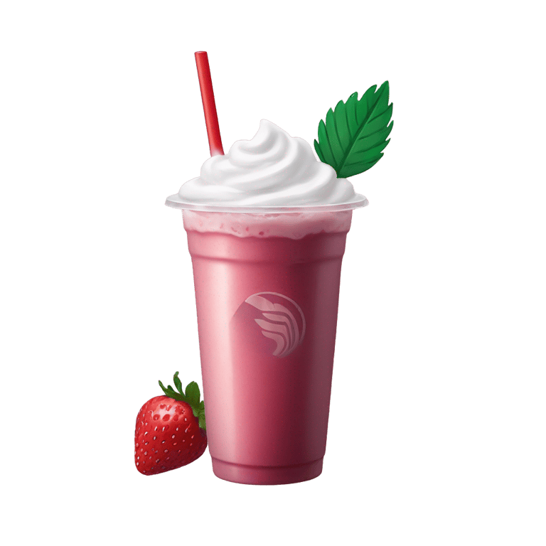 genmoji: strawberry açaí base, coconut milk, and ice refresher starbucks