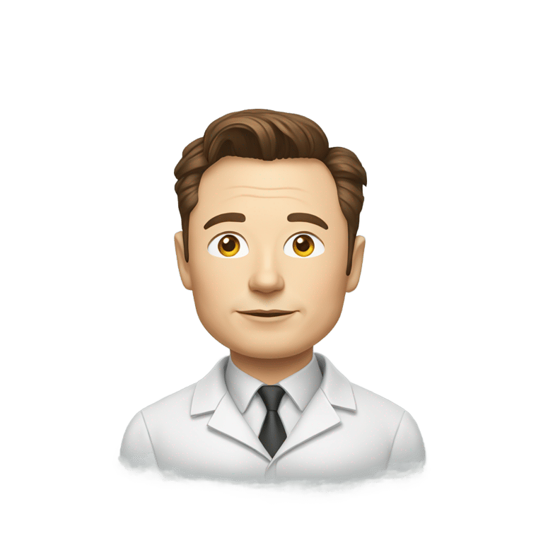 genmoji: Elon Musk as a Scientist