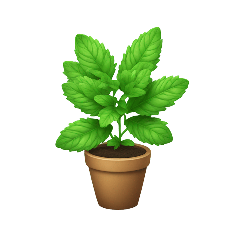 genmoji: modern mint plant