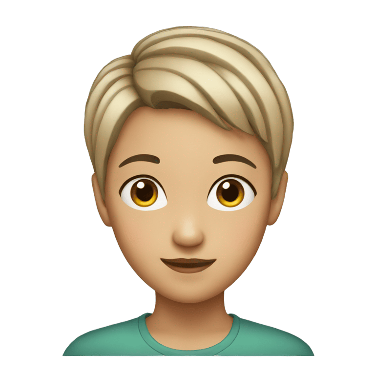 genmoji: A girl with short hair