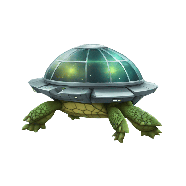 genmoji: Turtle spaceship